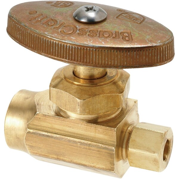 Brasscraft 1/2'' Sweat x 3/8'' OD Brass Straight Valve R14X R1 - main