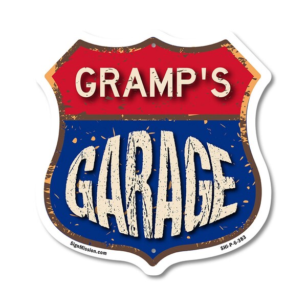 Signmission Gramp's Garage, 6 Inch X 6 Inch, Plastic Sign SHI-P-6-383-GRAMP - main