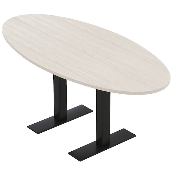 Skutchi Designs 4 Person Conference Table With Power Unit | 6' Oval Table | Harmony Series HAR-OVL-36X72-T.BK-K458-NA - main
