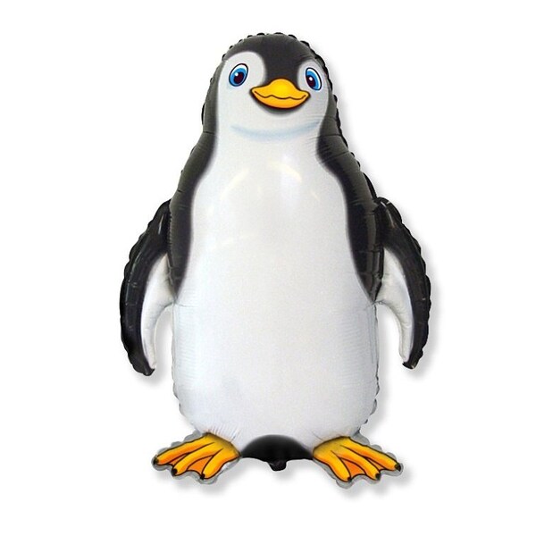 Loonballoon Movie 2 18in. Happy Birthday PARTY Mylar Decoration BALLOONS penguin - main