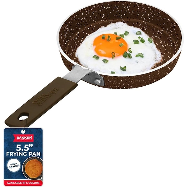 Bakken- Swiss 2-Piece Mini Pan Set, 5.5 in. Non-Stick Egg Pan with Kitchen Spatula, Heat-Resistant Up To 400 DegF BKCWMIN99 - main