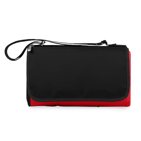 Picnic Time Family Of Brands Blanket Tote Outdoor Picnic Blanket, Red with Black Flap 820-00-100-000-0 - main