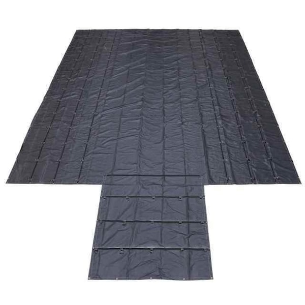 Tarps Now Truck Tarp, 16' x 27' x 4', 20 Mil, Black, Vinyl Coated LTH16274-BLK - main
