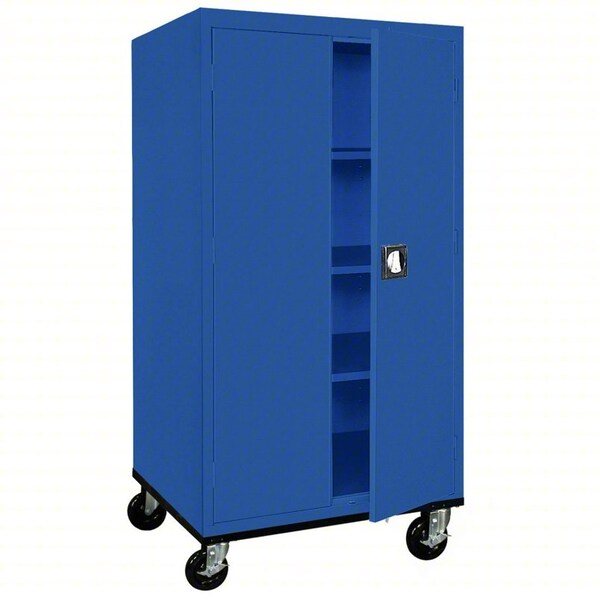 Sandusky Shelf Cabinet, 72 in H, 36 in W, 24 in D, Recessed, Three-Point Locking, 3 Shelves TA3R362466-06 - main