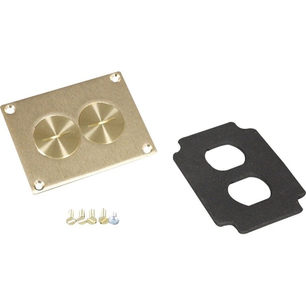Wiremold Duplex Cover Plate, Brown, Brass 828SPTC - main