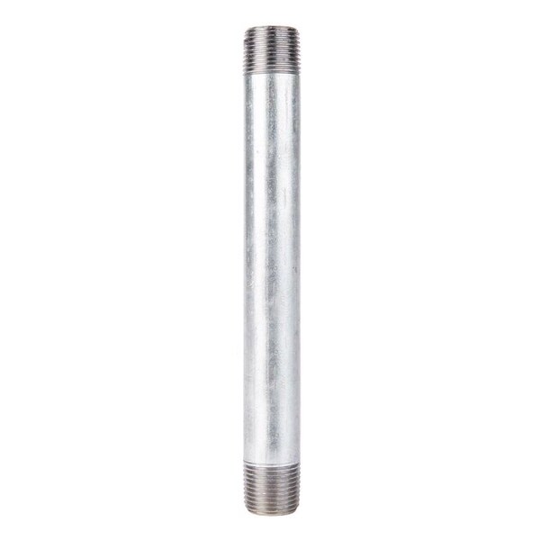 Stz Industries 1/2 in. MIP each X 1/2 in. D MIP Galvanized Steel 7 in. L Nipple 303U12X7 - main