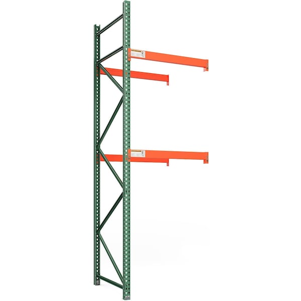 Global Industrial Bolted Teardrop Pallet Rack Add-On, 48"W x 48"D x 144"H, 6590 lbs Shelf Cap 412370 - main