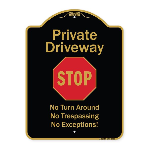 Signmission Black & Gold, 18 Inch x 24 Inch, Heavy Gauge Aluminum A-DES-BG-1824-9922 - main
