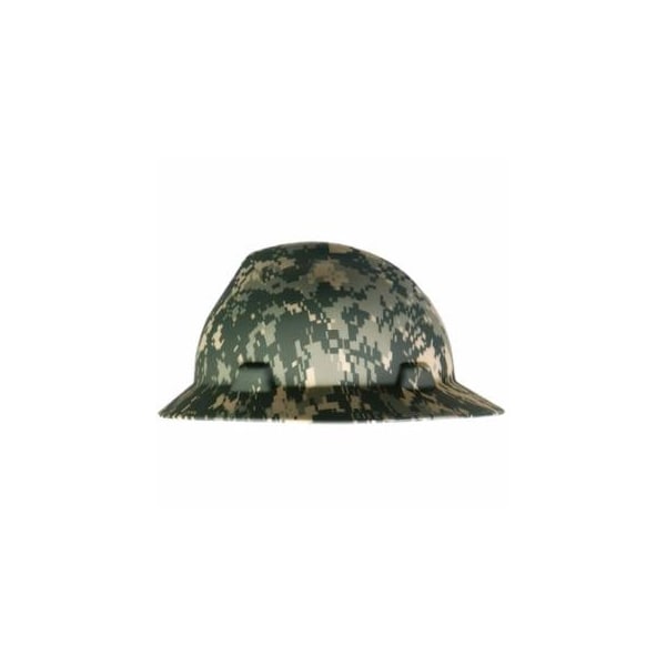 Msa Safety Freedom Series, V-Gard Helmet, Fas-Trac III 4 Point Ratchet, Slotted, Hat, Camouflage 454-10104254 - main