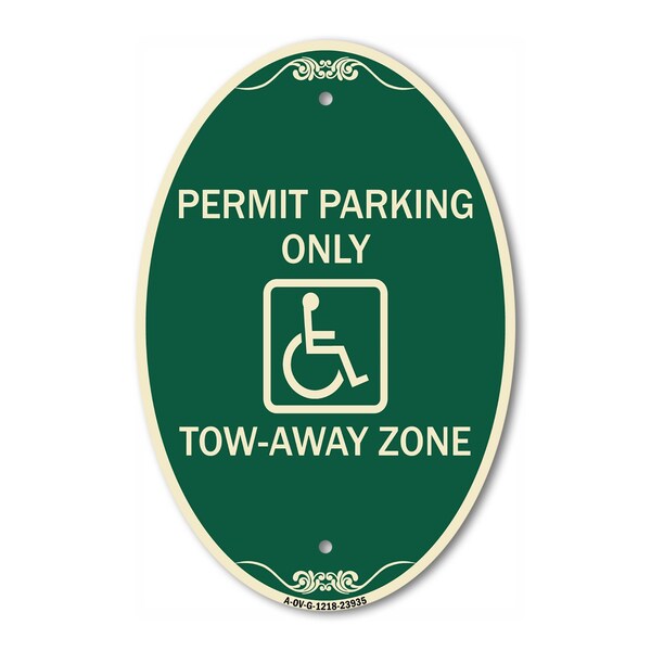 Signmission Georgia ADA Handicapped Parking Sign Accessib, 12 In X 18 In Architectural, Heavy Gauge Aluminum A-OV-G-1218-23935 - main