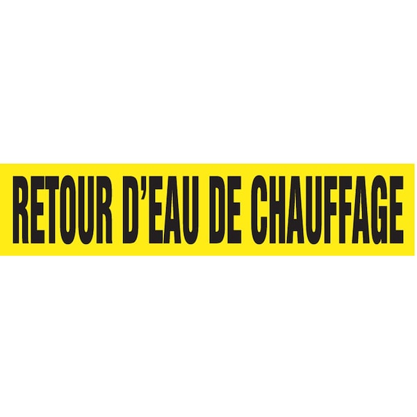 Accuform FRENCH PIPE MARKER RETOUR D'EAU DE CRPK391SSH - main