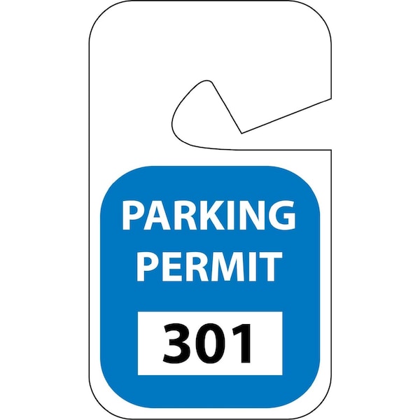 Nmc Rearview Mirror Hang Tag Blue, Pk100 PP14D - main