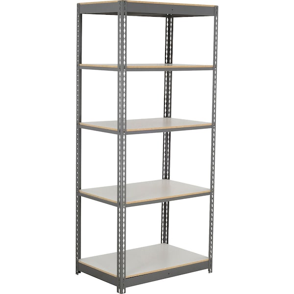Global Industrial 5 Shelf, Commercial Duty Boltless Shelving Starter, 36"Wx24"Dx60"H, Laminate Deck B3165762 - main