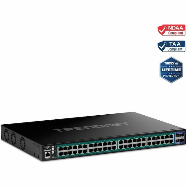 Trendnet 52-port Gigabit Web Smart PoE+ Switch with 10G SFP+ Slots TPE-3524S - main