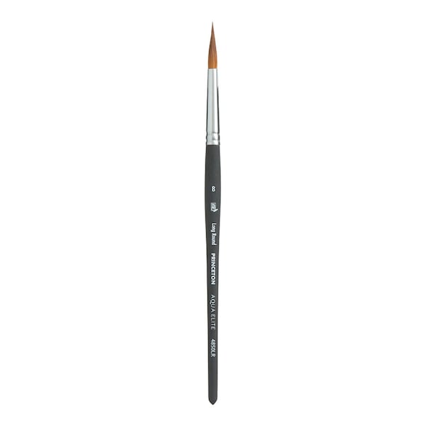 Princeton Aqua Elite Long Round Brush, Synthetic Bristles, Short Handle Watercolor Paintbrush, Size 8 P4850LR8 - main
