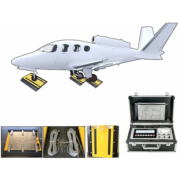 Selleton Scales Airplane Scale Weigh Pad System, 75000 lb, 28 in x 17 in, 3PK SL-AIR-928-28x17 - main
