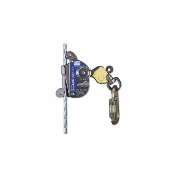 Dbi-Sala Lad-Saf, X3 Detachable Cable Sleeve, Fits 3/8in dia Cable, Dual-Independent Locking, 310 lb Load Cap 098-6160054 - main
