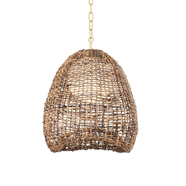 Troy Lighting Maester 1 Light Pendant 16 In. Vintage Gold Leaf F2316-VGL - main