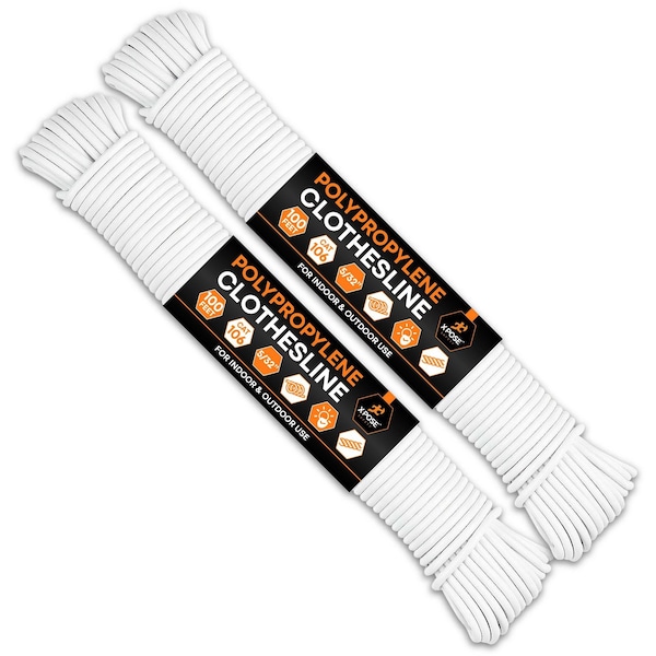 Xpose Safety Plastic Clothes Line 5/32inx100ft, 2PK PCL532-100-2-X-S - main