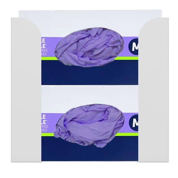 Origin Dispensing Solutions Glove Dispenser-Double-Stackable-Steel-White GL24X04WH - main