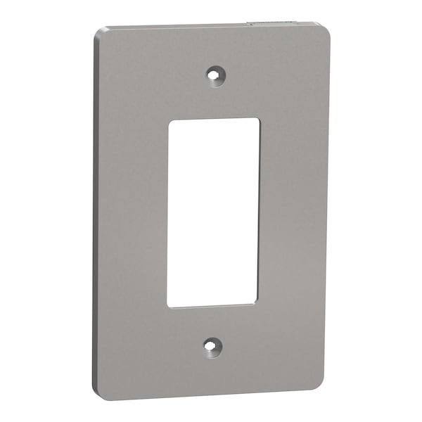 Square D Cover Frame, X Series, 1 Gang, Gray, Number of Gangs: 1 Plastic, Matte Finish, Gray SQWS141001GY - main