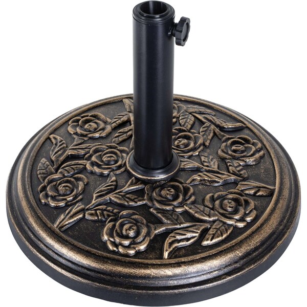 Simple Deluxe 17.91' 19.8 LBS Patio Umbrella Base Heavy Duty Market Umbrellas Round Stand for Outdoor, Poolside, LGBRLABASERESINROUND9 - main