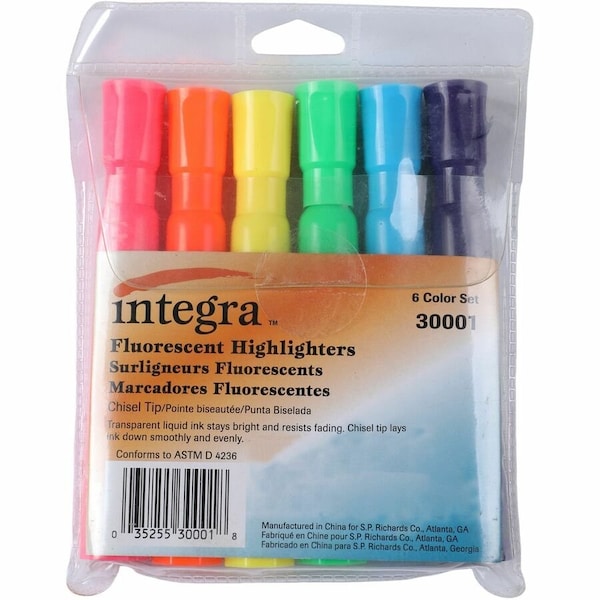 Integra Highlighter, Felt-Tip, Non-Refillable, PK12 ITA30001 - main