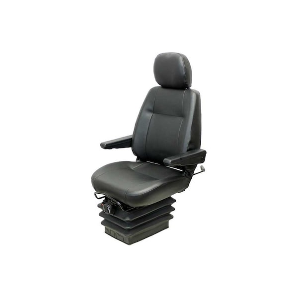 Uni Pro 151 Mechanical Suspension Seat With Headrest Black Vinyl 8437 - main