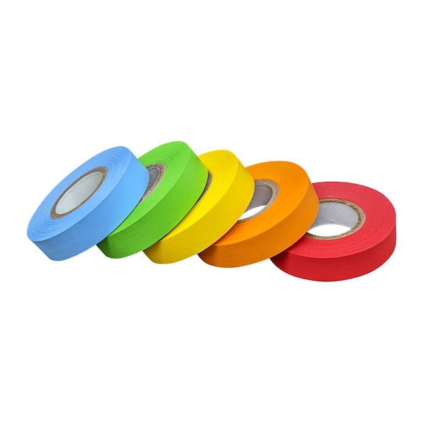 Bartovation Lab Labeling Tape Variety Pack, 500in Length x 1/2in Width, 1 Inch Core ( 5 Rolls of Assorted Colors) NL055R500K - main