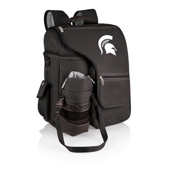 Picnic Time Family Of Brands NCAA Michigan State Spartans Turismo Backpack Cooler with Water Bottle CarrierBlack 641-00-175-354-0 - main