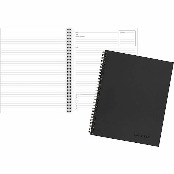 Cambridge 8-1/2" x 11" Black Meeting Notebook 0613208 - main