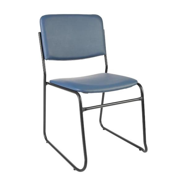 Flash Furniture HERCULES 500 lb. Capacity High Density Navy Vinyl Stacking Chair with Sled Base XU-8700-NVY-B-VYL-30-GG - main