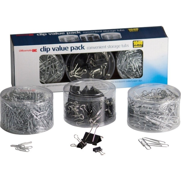 Oic Clips, Paper, Coated, 1040pcs, 9PK 97300 - main