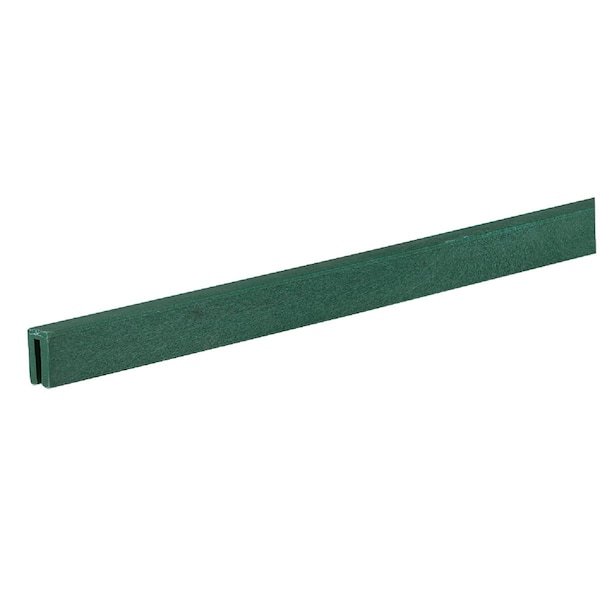 Deckorators 1-3/16 In Wx95-1/2 In Lx3/4 In D Dark Green Vinyl Lattice U-Cap 82970 - main