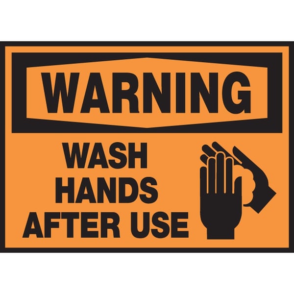 Accuform OSHA WARNING SAFETY LABEL WASH HANDS LHSK305XVE - main