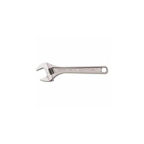 Channellock Adjustable Wrench, 10 in L, 1-3/8 in Opening, Chrome, Bulk 140-810W-BULK - main