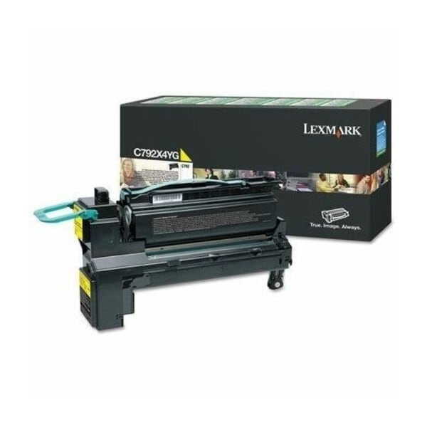Lexmark C792X4YG Return Program Extra Hi-Yield Toner, 17000 Page-Yield, Yellow C792X4YG - main