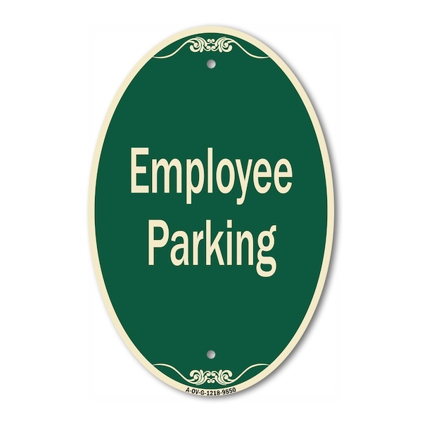 Signmission Employee Parking Sign, 12 Inch X 18 Inch Designer, Heavy Gauge Aluminum A-OV-G-1218-9850 - main