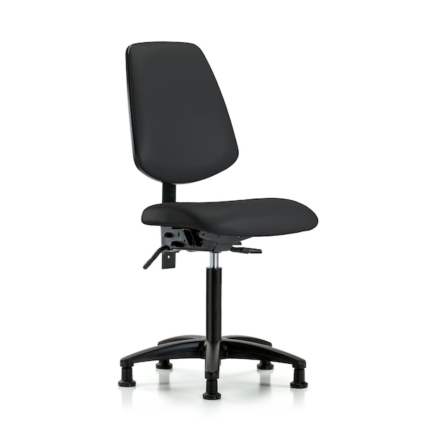 Blue Ridge Ergonomics Vinyl, Polyurethane Foam, Black, 22" to 29" Seat Height, No Arms Arms, Non-Marring Glides BR-VMBCH-MB-RG-T0-A0-NF-RG-8540 - main