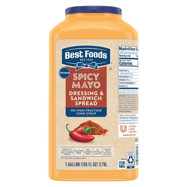 Best Foods Spicy Mayo, 1 Gallon, 2PK 68848301 - main