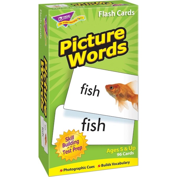 Trend Enterprises Picture Words Skill Drill Flash Cards T53004 - main