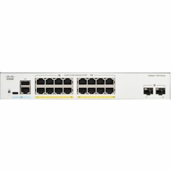 Cisco Cat 1300 16-port GE PoE 2x1G C130016P2G - main