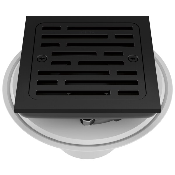 Delta 4 in Tile-In Square Shower Drain In Matte Black DT062412-BL - main