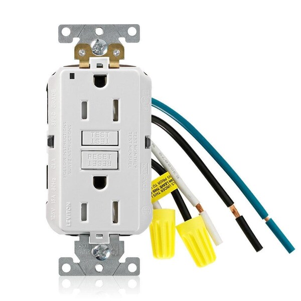 Leviton SmartlockPro GFCI 15A TR/PI White GFTR1-5LW - main