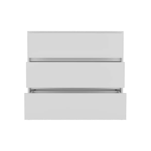 Homeroots 34" White Three Drawer Dresser 544037 - main
