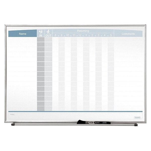 Quartet In/Out Board, Steel, 16 in, 23 in, Aluminum Frame, White/Gray, Gloss 33704 - main