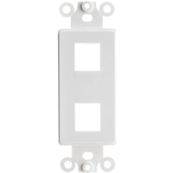 Cable Wholesale 3 Hole for Keystone Jack Decora Wall Plate Insert - White 302-2D-W - main