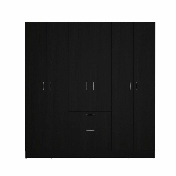 Homeroots 71" Black and White Single Drawer Combo Dresser 403745 - main