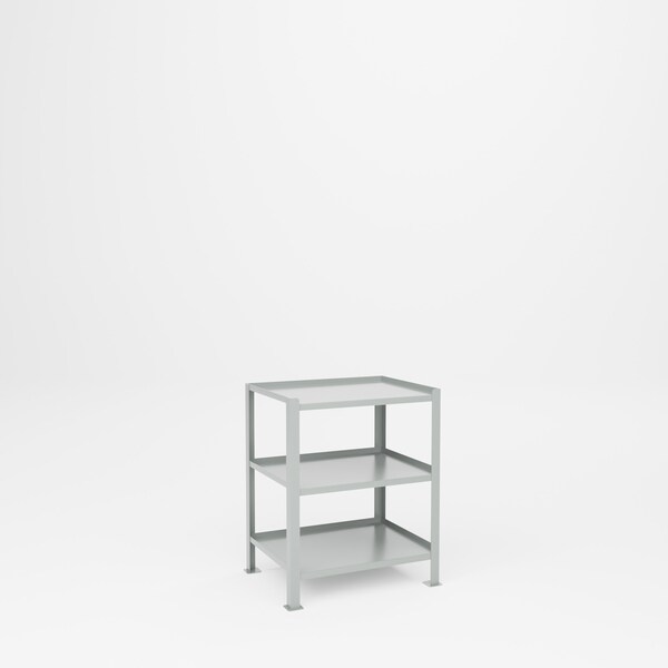 Pucel Three Shelf Utility Table, 19 in W x 31 in H x 25 in D, Putty TU-1925-3 - main