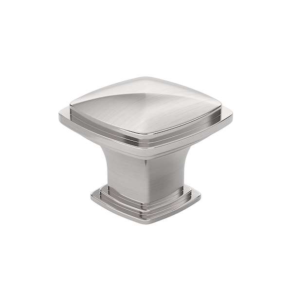 Richelieu Charlemagne Collection 1 7/32 in (31 mm) x 1 7/32 in (31 mm) Brushed Nickel Transitional Cabinet Knob BP81091195 - main